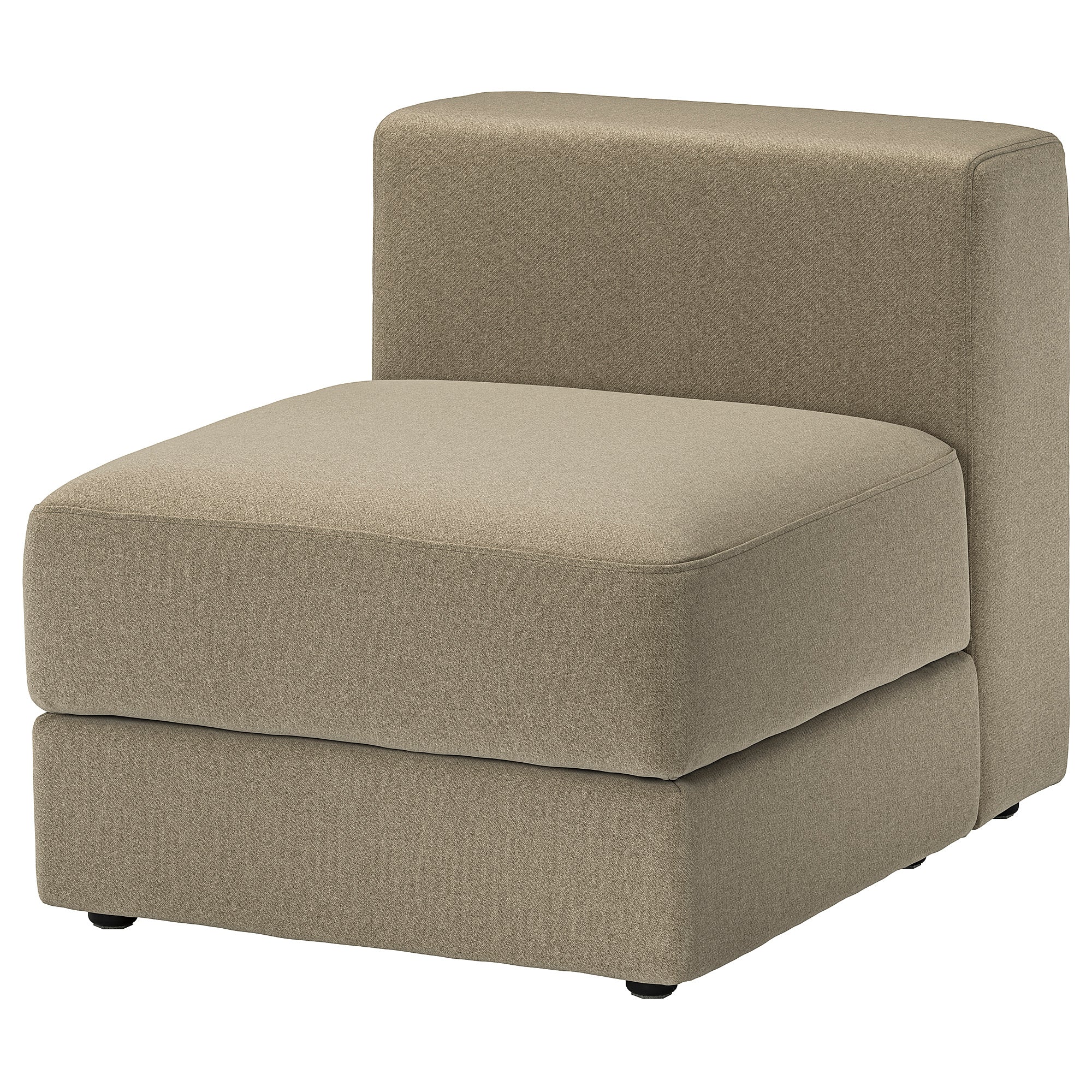 JÄTTEBO cover 1-seat module with storage, Johanneshov brown-beige