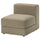 JÄTTEBO cover 1-seat module with storage, Johanneshov brown-beige