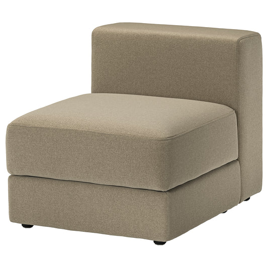 JÄTTEBO cover 1-seat module with storage, Johanneshov brown-beige