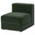 JÄTTEBO cover 1-seat module with storage, Johanneshov dark green