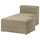 JÄTTEBO cover chaise longue module, right, Johanneshov brown-beige