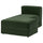 JÄTTEBO cover chaise longue module, right, Johanneshov dark green