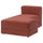 JÄTTEBO cover chaise longue module, right, Samsala brown-red
