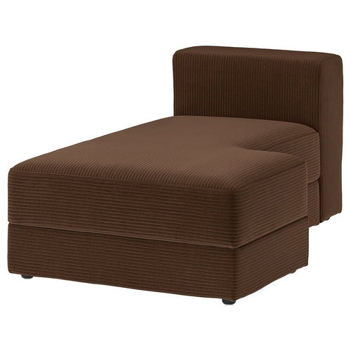 JÄTTEBO cover chaise longue module, right, Samsala dark brown