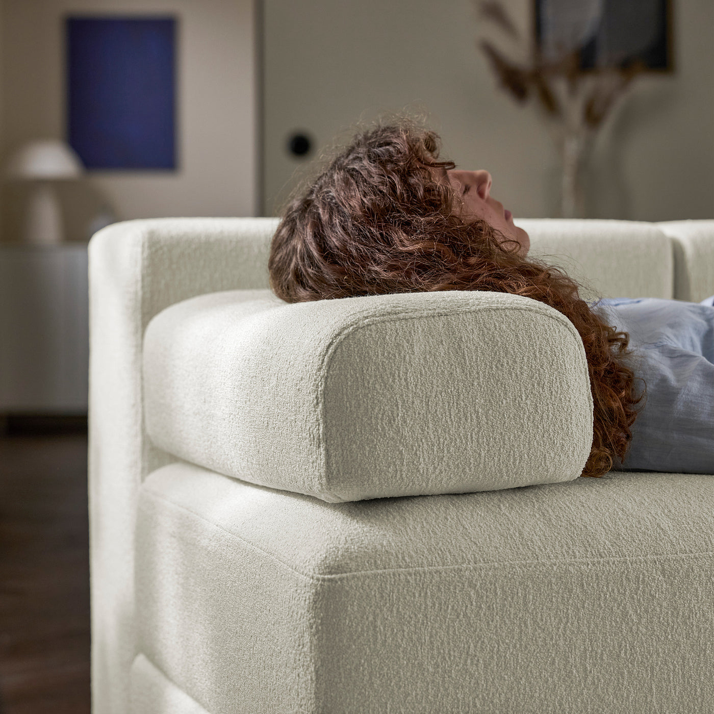 JÄTTEBO headrest cushion, Axvall off-white, 64x16x25 cm