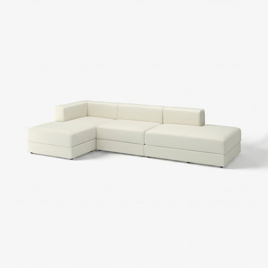 JÄTTEBO 3,5-seat mod sofa w chaise longues, Axvall off-white, 324x71x160 cm