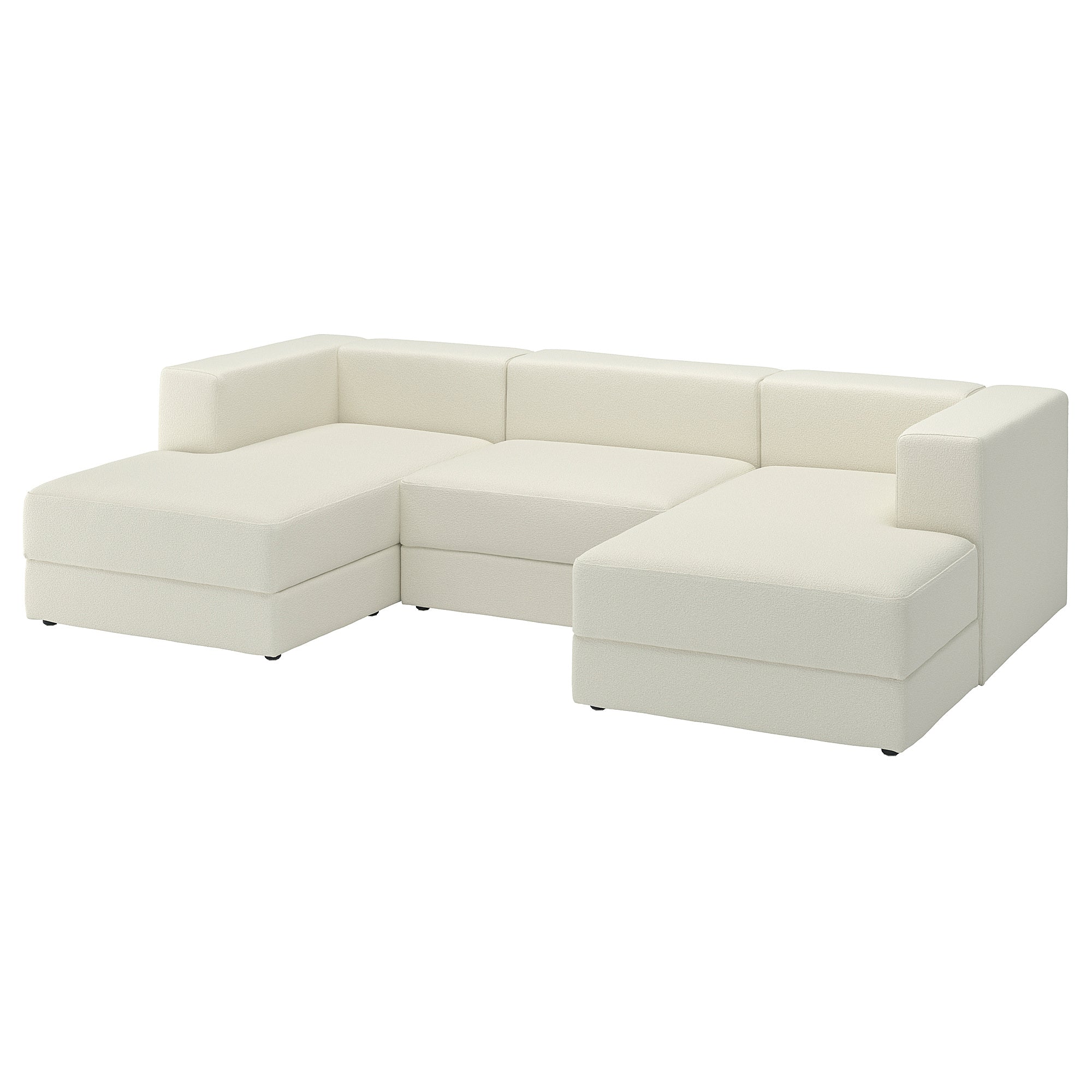 JÄTTEBO 3,5-seat mod sofa w chaise longues, armrests Axvall/off-white, 285x71x160 cm