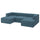 JÄTTEBO 3,5-seat mod sofa w chaise longues, armrests Axvall/dark grey-blue, 285x71x160 cm