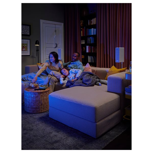 JÄTTEBO 3,5-seat mod sofa w chaise longues, armrests/Samsala grey-beige, 25x71x160 cm