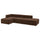 JÄTTEBO 3,5-seat mod sofa w chaise longues, Samsala dark brown, 324x71x160 cm
