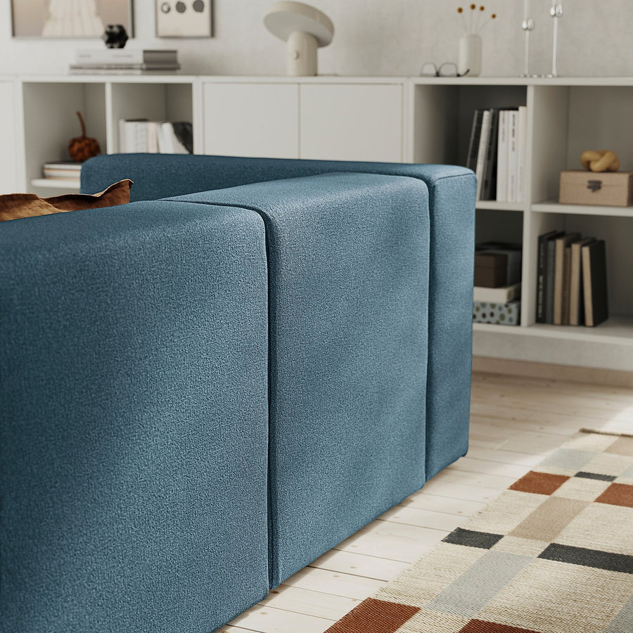 JÄTTEBO 3-seat modular sofa, Axvall dark grey-blue, 25x71x95 cm