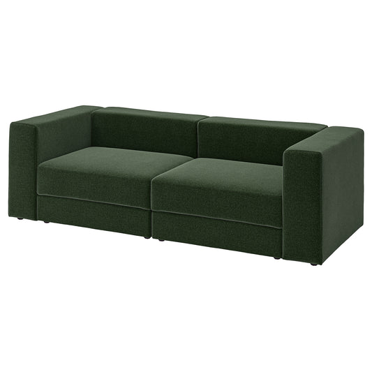 JÄTTEBO 3-seat modular sofa, Johanneshov dark green, 240x71x95 cm