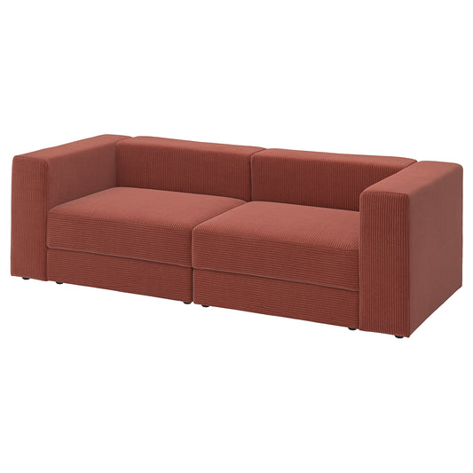 JÄTTEBO 3-seat modular sofa, Samsala brown-red, 240x71x95 cm