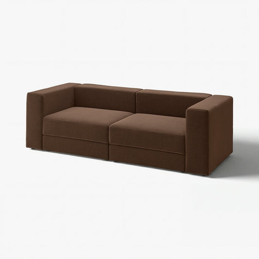 JÄTTEBO 3-seat modular sofa, Samsala dark brown, 240x71x95 cm