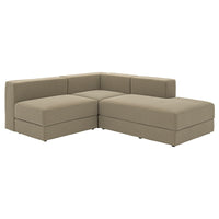 JÄTTEBO mod crnr sofa 2,5-seat w chaise lng, right/Johanneshov brown-beige, 190x71x65 cm