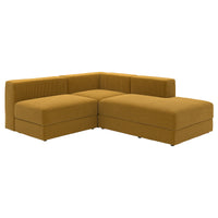 JÄTTEBO mod crnr sofa 2,5-seat w chaise lng, right/Samsala yellow-brown, 190x71x65 cm