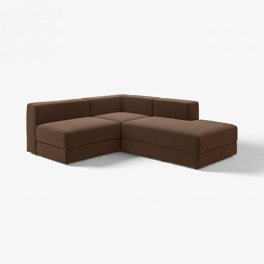 JÄTTEBO mod crnr sofa 2,5-seat w chaise lng, right/Samsala dark brown