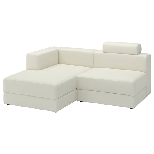 JÄTTEBO 2,5-seat mod sofa w chaise longue, left with headrest/Axvall off-white, 190x87x160 cm