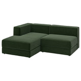 JÄTTEBO 2,5-seat mod sofa w chaise longue, left/Johanneshov dark green, 190x71x160 cm