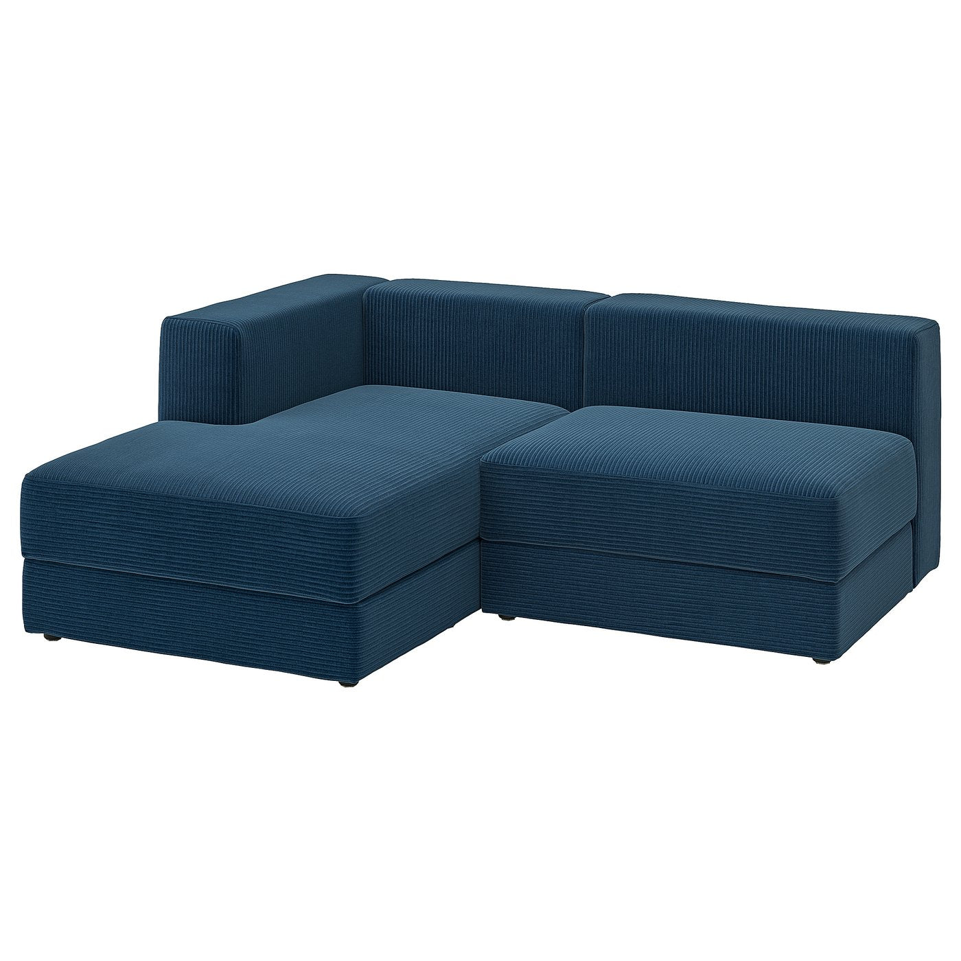 JÄTTEBO 2,5-seat mod sofa w chaise longue, left/Samsala dark blue, 190x71x160 cm