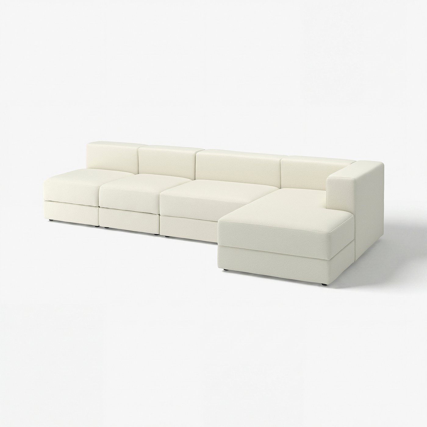 JÄTTEBO 4,5-seat mod sofa w chaise longue, right/Axvall off-white, 330x71x160 cm