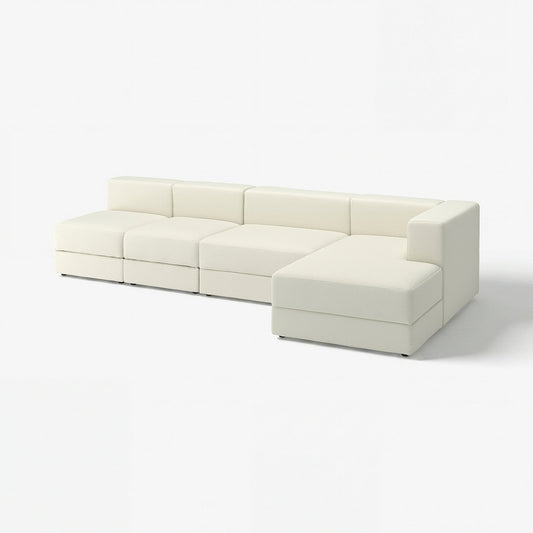 JÄTTEBO 4,5-seat mod sofa w chaise longue, right/Axvall off-white, 330x71x160 cm