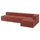 JÄTTEBO 4,5-seat mod sofa w chaise longue, right/Samsala brown-red, 330x71x160 cm