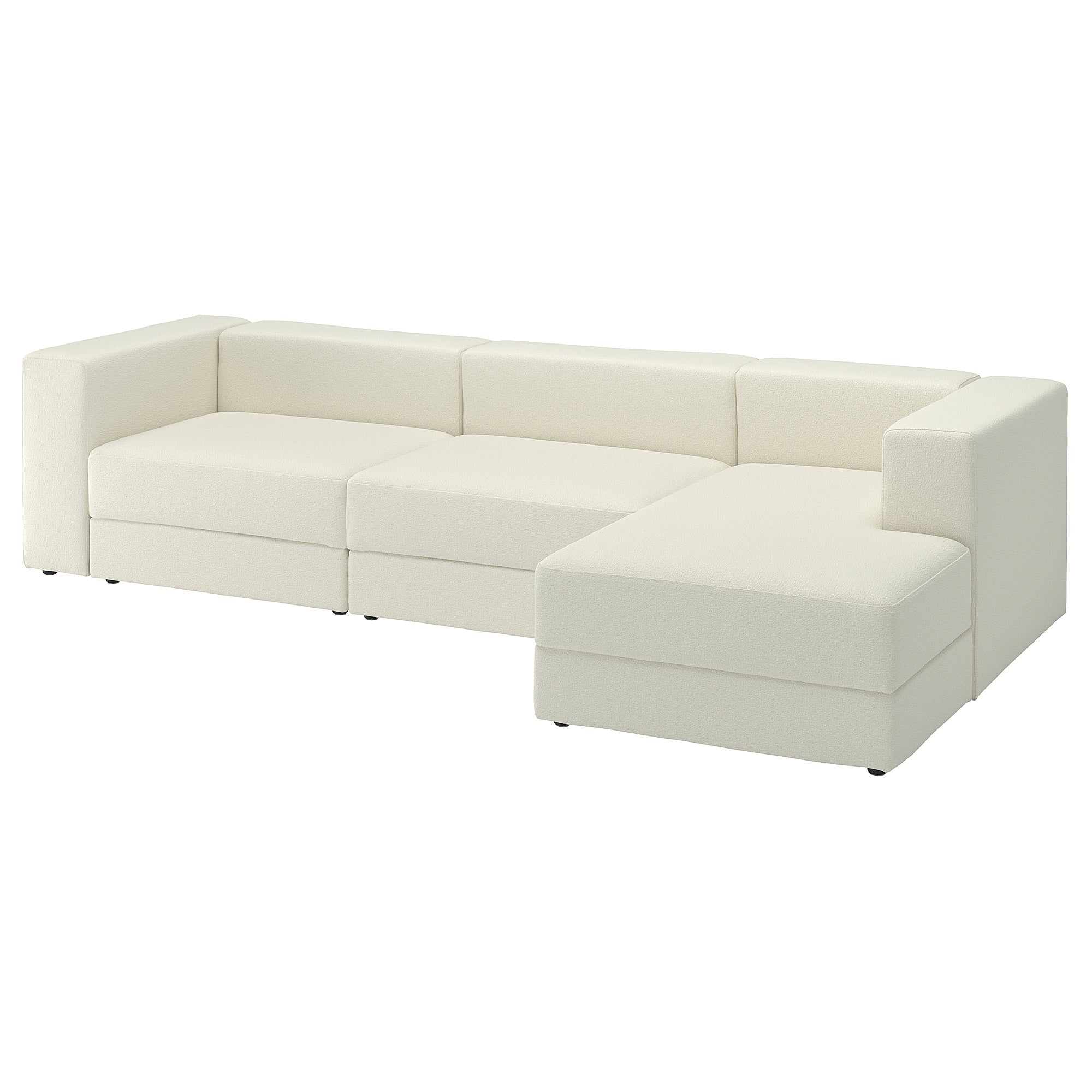JÄTTEBO 4-seat mod sofa w chaise longue, right/Axvall off-white, 310x71x160 cm