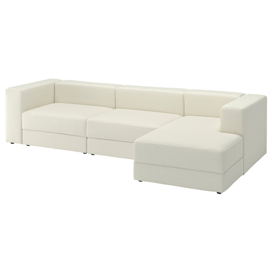 JÄTTEBO 4-seat mod sofa w chaise longue, right/Axvall off-white, 310x71x160 cm