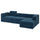 JÄTTEBO 4-seat mod sofa w chaise longue, right with headrest/Samsala dark blue, 25x87x160 cm