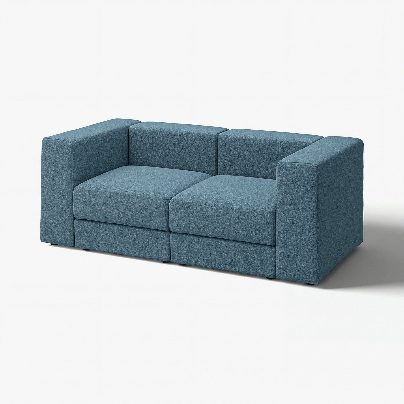 JÄTTEBO 2-seat modular sofa, Axvall dark grey-blue, 190x71x95 cm