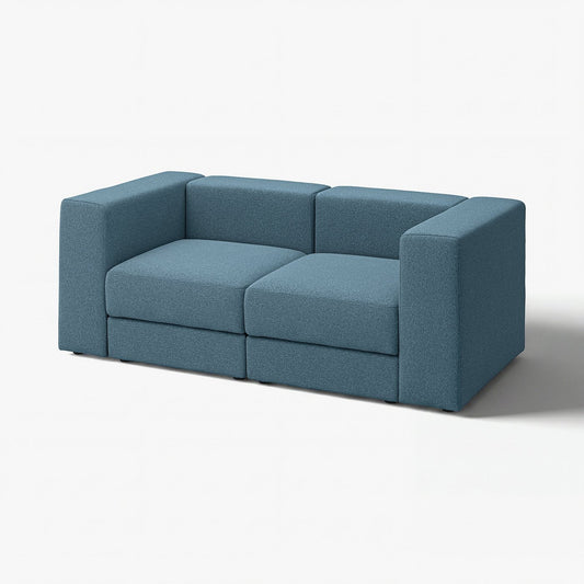 JÄTTEBO 2-seat modular sofa, Axvall dark grey-blue, 190x71x95 cm