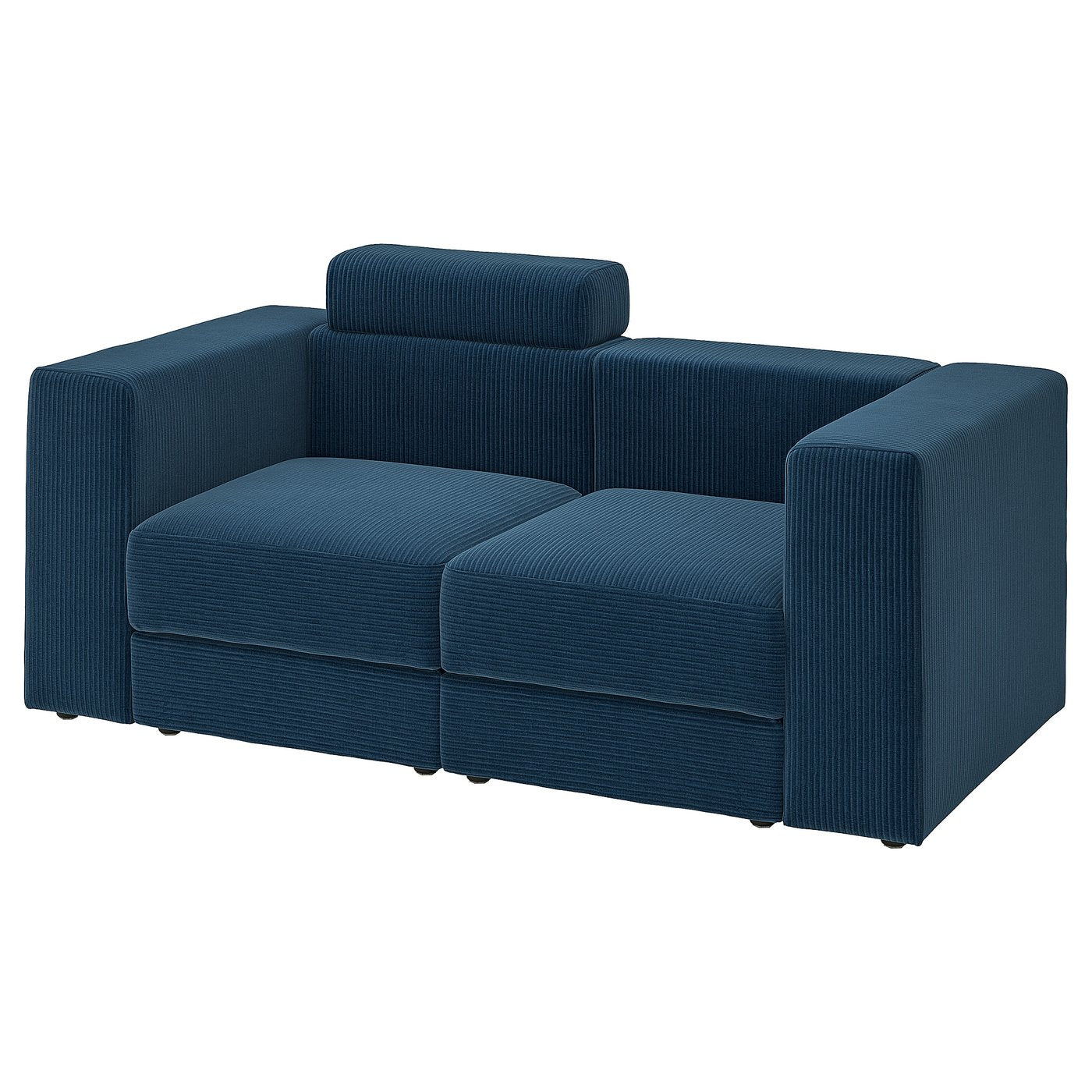 JÄTTEBO 2-seat modular sofa, with headrest/Samsala dark blue, 190x87x95 cm
