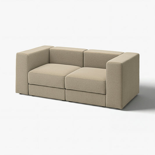 JÄTTEBO 2-seat modular sofa, Johanneshov brown-beige, 190x71x95 cm
