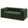 JÄTTEBO 2-seat modular sofa, Johanneshov dark green, 190x71x95 cm