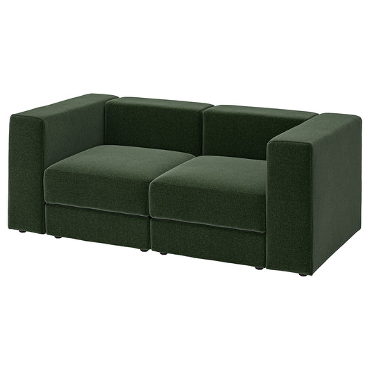 JÄTTEBO 2-seat modular sofa, Johanneshov dark green, 190x71x95 cm