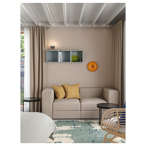 JÄTTEBO 2-seat modular sofa, Samsala grey-beige, 25x71x95 cm