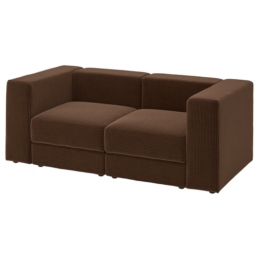 JÄTTEBO 2-seat modular sofa, Samsala dark brown, 190x71x95 cm