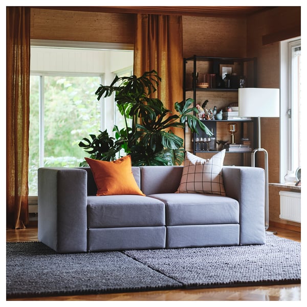 JÄTTEBO 2-seat modular sofa, Tonerud grey, 25x71x95 cm