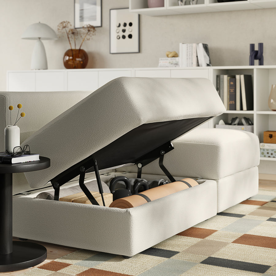 JÄTTEBO 4,5-seat modular sofa, Axvall off-white, 285x71x95 cm