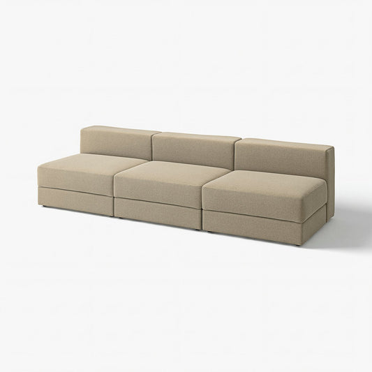 JÄTTEBO 4,5-seat modular sofa, Johanneshov brown-beige, 285x71x95 cm