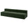 JÄTTEBO 4,5-seat modular sofa, Johanneshov dark green, 285x71x95 cm