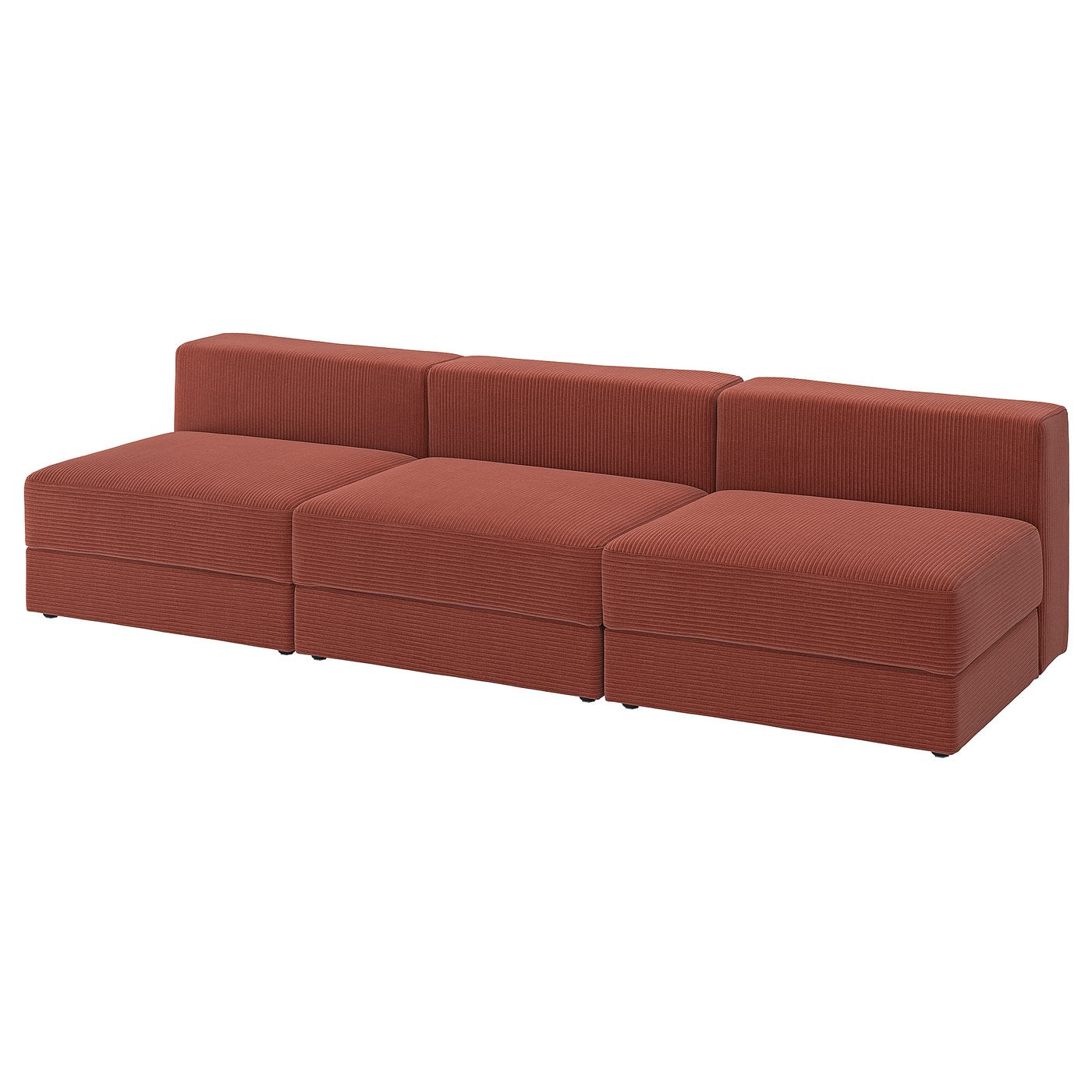JÄTTEBO 4,5-seat modular sofa, Samsala brown-red, 285x71x95 cm