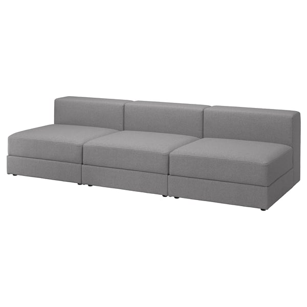 JÄTTEBO 4,5-seat modular sofa, Tonerud grey, 285x71x95 cm