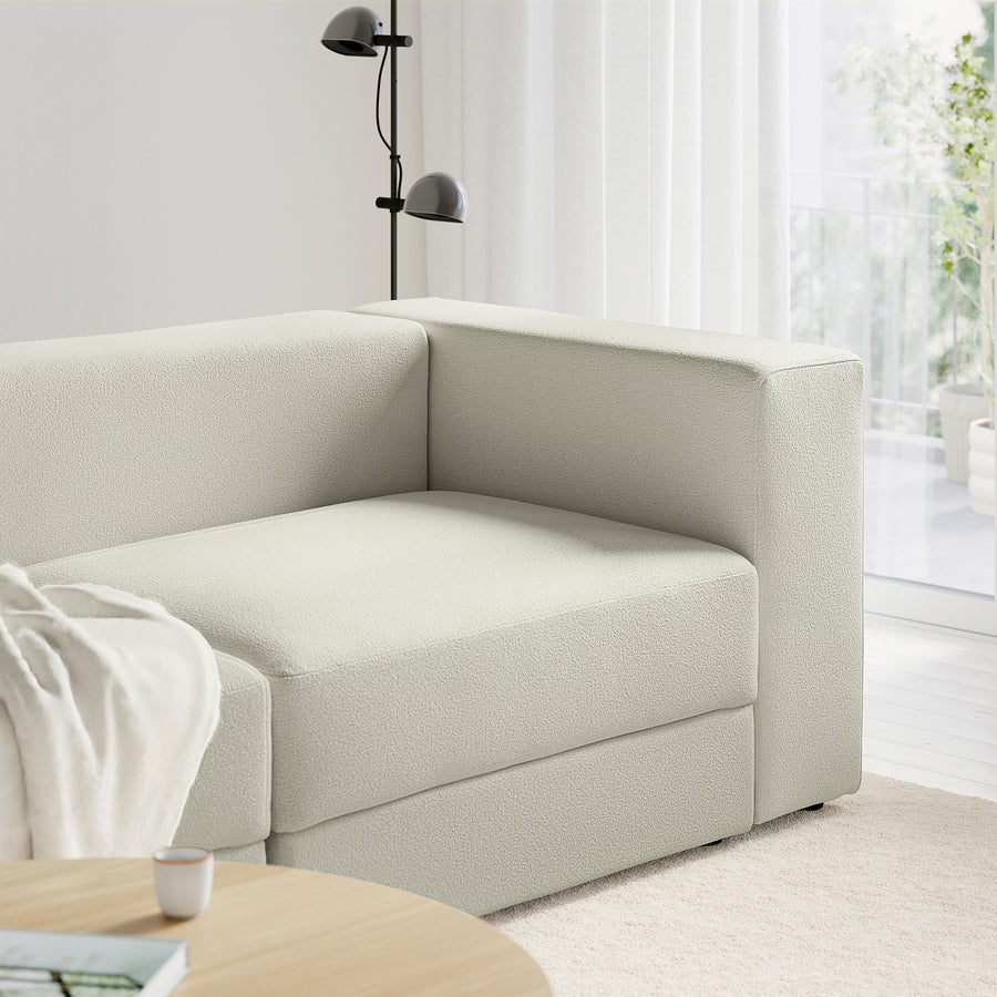 JÄTTEBO modular corner sofa, 6 seat, Axvall off-white, 25x71x95 cm