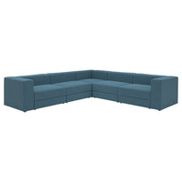 JÄTTEBO modular corner sofa, 6 seat, Axvall dark grey-blue, 25x71x95 cm