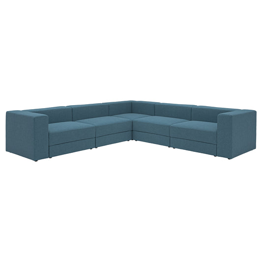 JÄTTEBO modular corner sofa, 6 seat, Axvall dark grey-blue, 25x71x95 cm