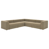 JÄTTEBO modular corner sofa, 6 seat, Johanneshov brown-beige, 25x71x95 cm