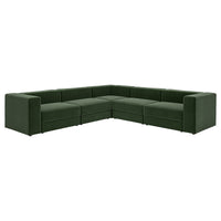 JÄTTEBO modular corner sofa, 6 seat, Johanneshov dark green, 25x71x95 cm