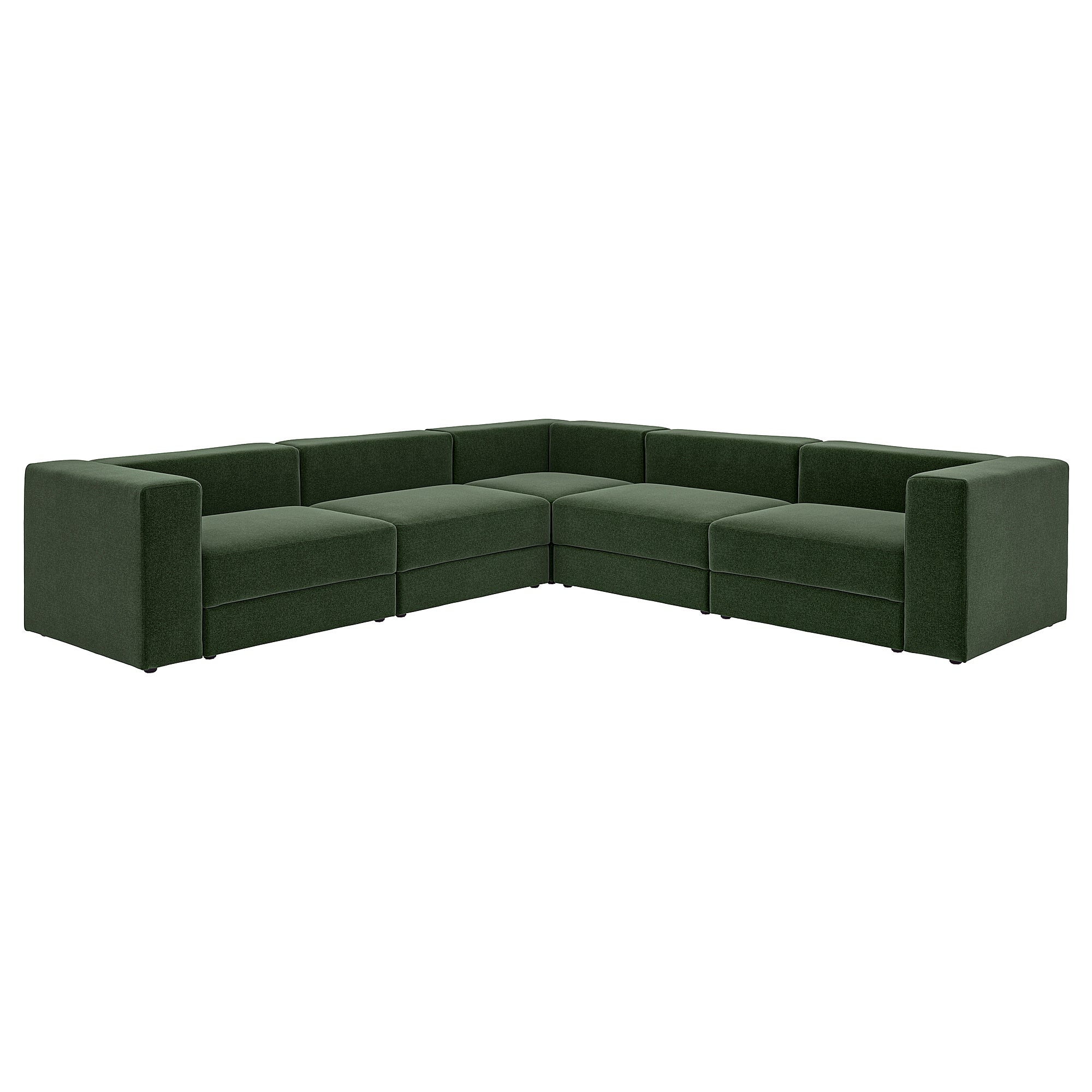 JÄTTEBO modular corner sofa, 6 seat, Johanneshov dark green, 25x71x95 cm